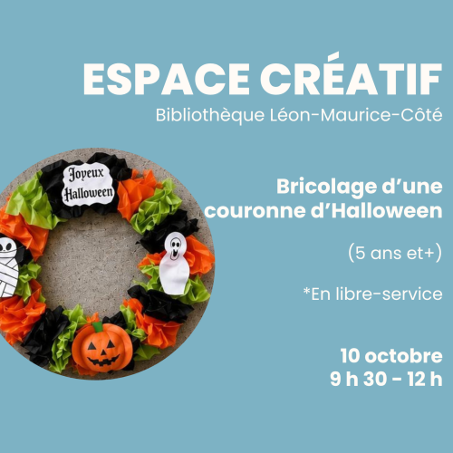 Espace créatif du 10 octobre à la Bibliothèque