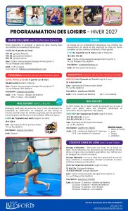 Programmation loisirs hiver 2027